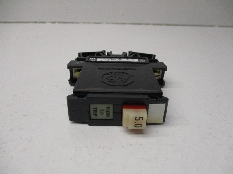 ALLEN BRADLEY 1492-G050 CIRCUIT BREAKER SER. B 5A 250VAC  NSMP