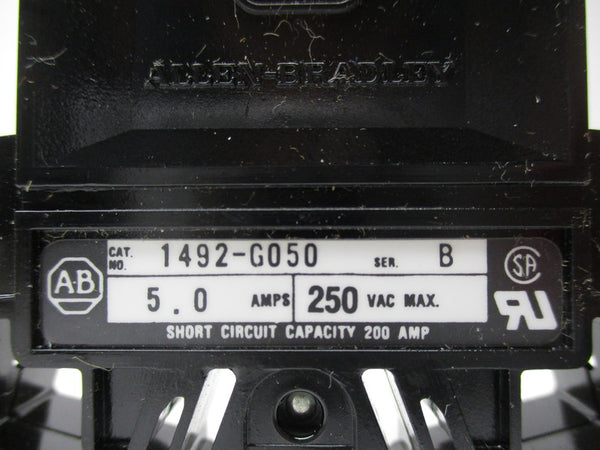 ALLEN BRADLEY 1492-G050 CIRCUIT BREAKER SER. B 5A 250VAC  NSMP