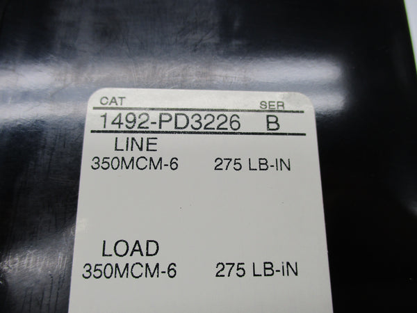 ALLEN BRADLEY 1492-PD3226 SER. B 600V 620A (BR/WH) NSMP