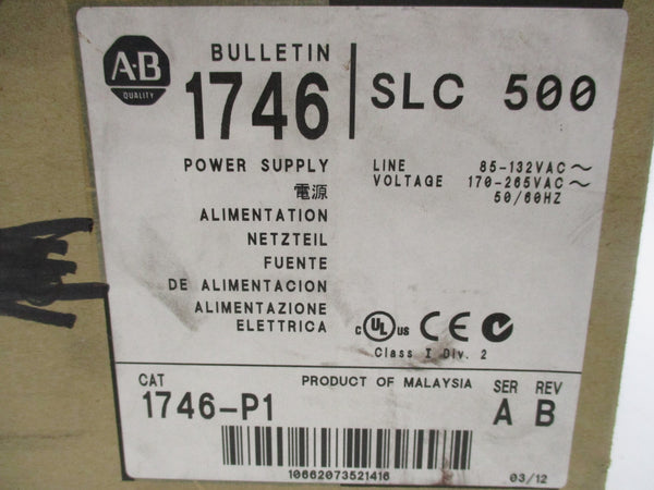 ALLEN BRADLEY 1746-P1 SER. A 170-265VAC NSMP