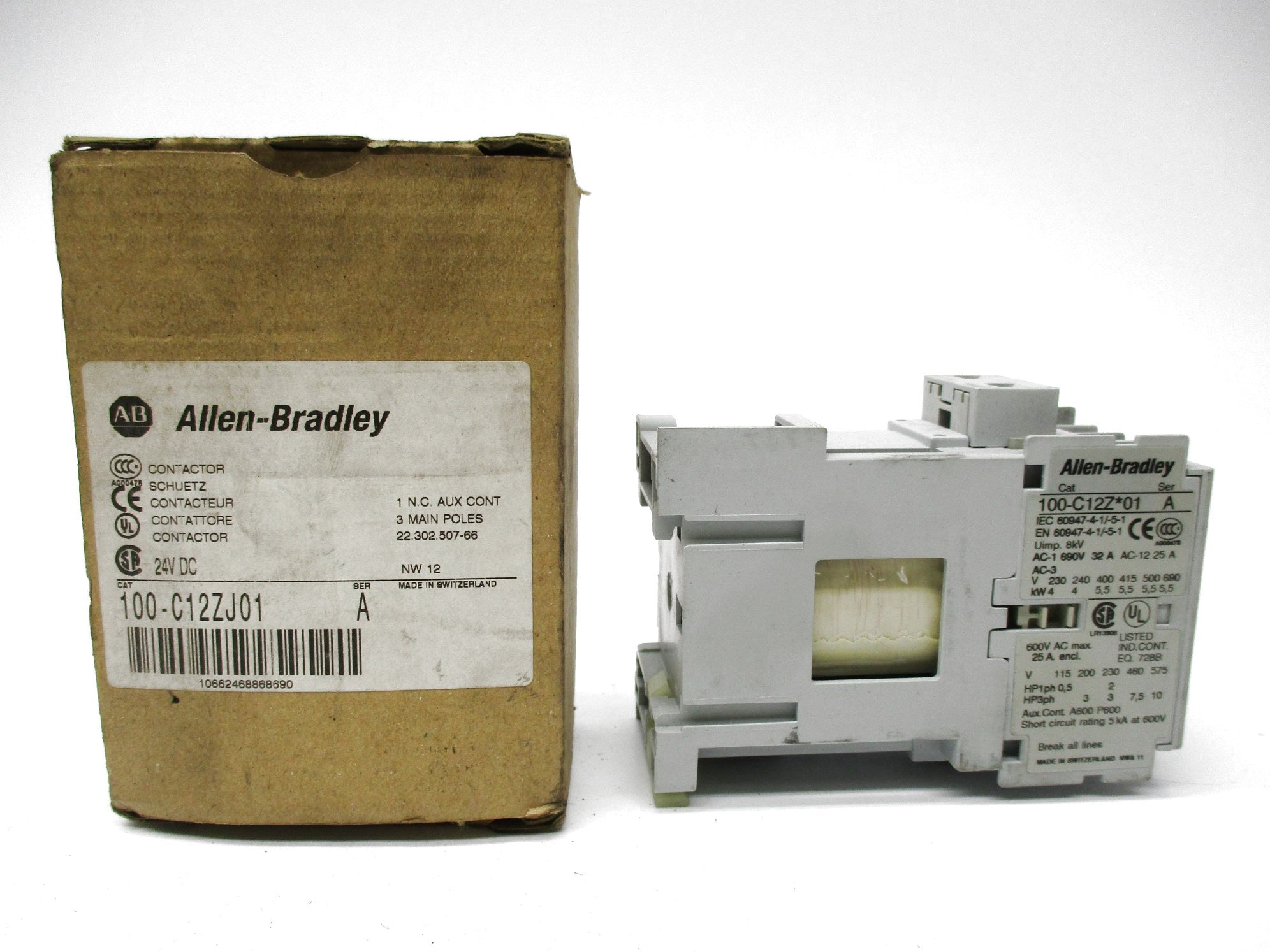 ALLEN BRADLEY 100-C12ZJ01 SER. A 24VDC 32A (BR/WH) NSMP