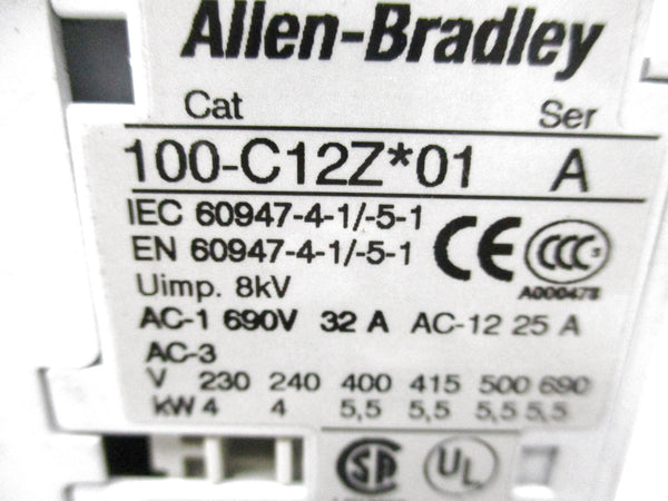 ALLEN BRADLEY 100-C12ZJ01 SER. A 24VDC 32A (BR/WH) NSMP