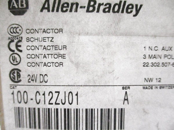 ALLEN BRADLEY 100-C12ZJ01 SER. A 24VDC 32A (BR/WH) NSMP