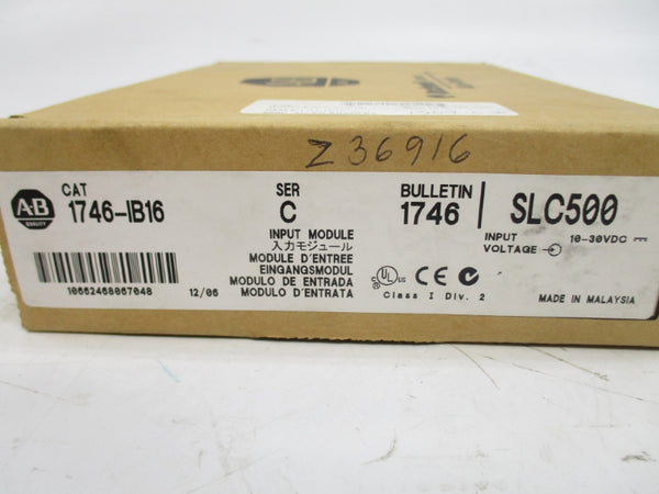 ALLEN BRADLEY 1746-IB16 SER. C 10-30VDC DATE: 2006 NSFS