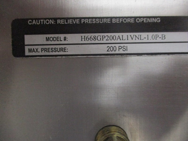 HOUSING H668GP200AL1VNL-1.0P-B 200PSI NSNP