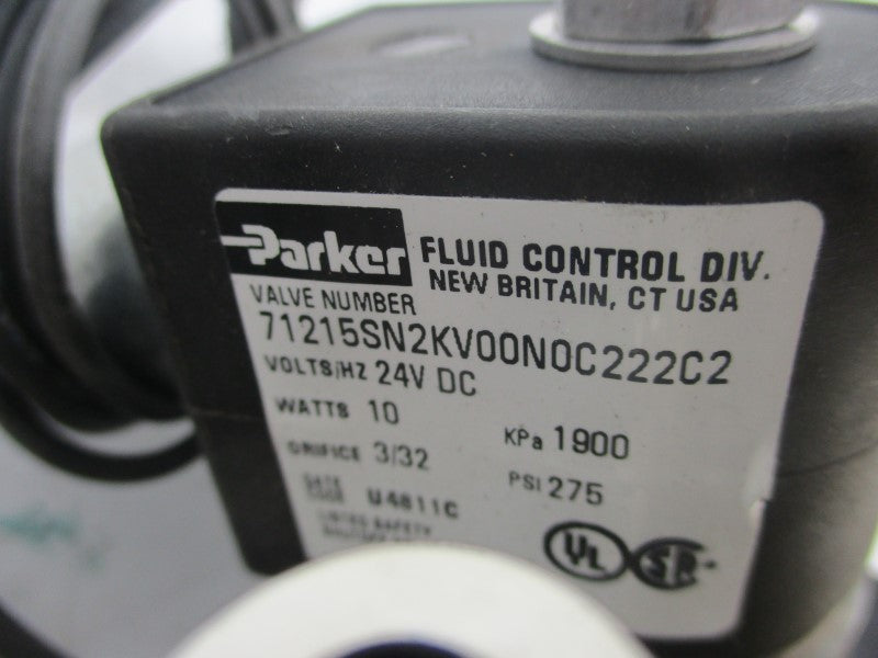 PARKER 71215SN2KV00N0C222C2 24VDC 275PSI (AS PICTURED) NSNP