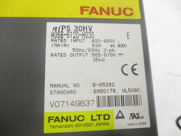 FANUC A06B-6120-H030 400-480V 63A UNMP