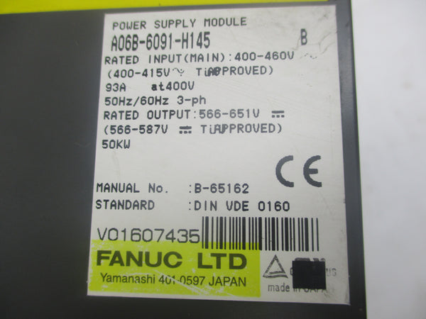 FANUC A06B-6091-H145 400-460V 93A UNMP