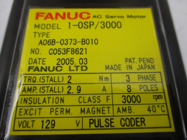 FANUC A06B-0373-B010 129V 2.9A NSMP