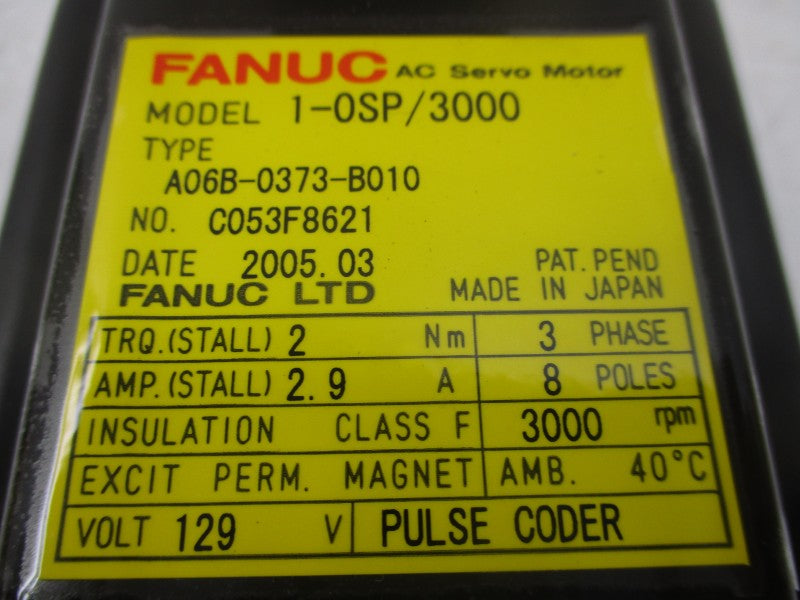 FANUC A06B-0373-B010 129V 2.9A NSMP