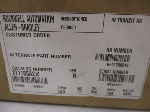 ALLEN BRADLEY 2711-B5A2X SER. H F/W 4.41 100-240VAC .25-.15A REMAN