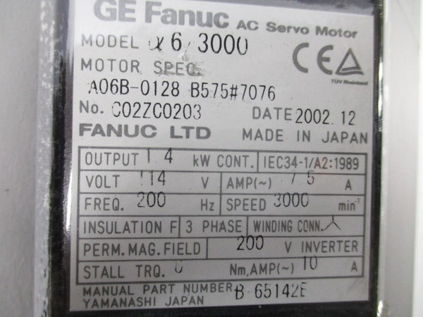 FANUC A06B-0128-B575#7076 114V 5A UNMP