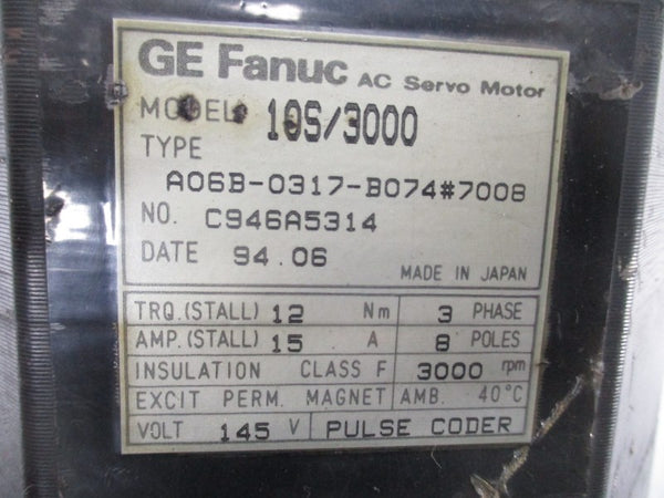 FANUC A06B-0317-B074#7008 145V 15A (AS PICTURED) UNMP