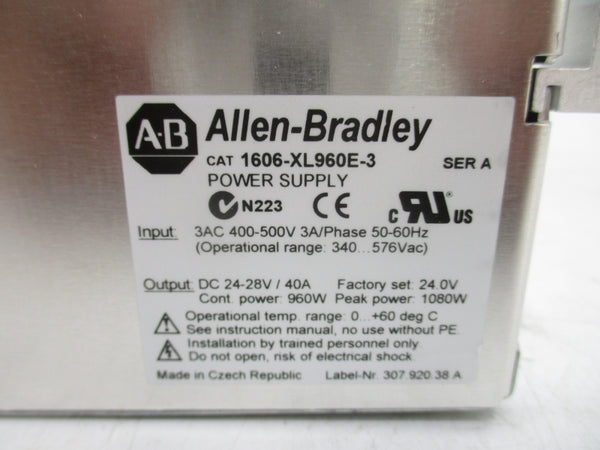 ALLEN BRADLEY 1606-XL960E-3 SER. A 400-500VAC 3A NSMP