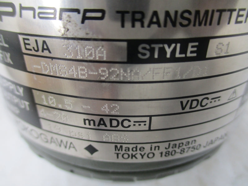 YOKOGAWA EJA310A-DMS4B-92NA/FF1/D1 10.5-42VDC 19PSI NSMP