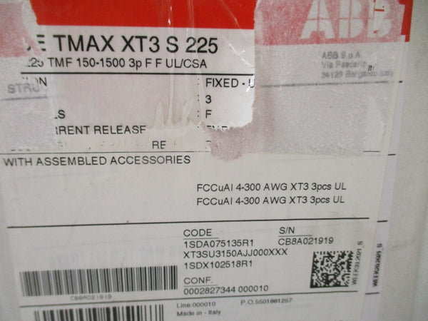 ABB XT3S225 480V 35000A NSMP