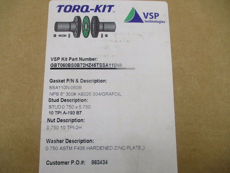 VSP TECHNOLOGIES GBT060BS0B72HZ45TSSA110N9 NSFS