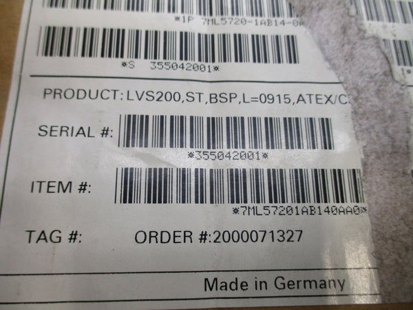 SIEMENS 7ML5720-1AB14-0AA0 LVS200 19-230V 8A NSMP