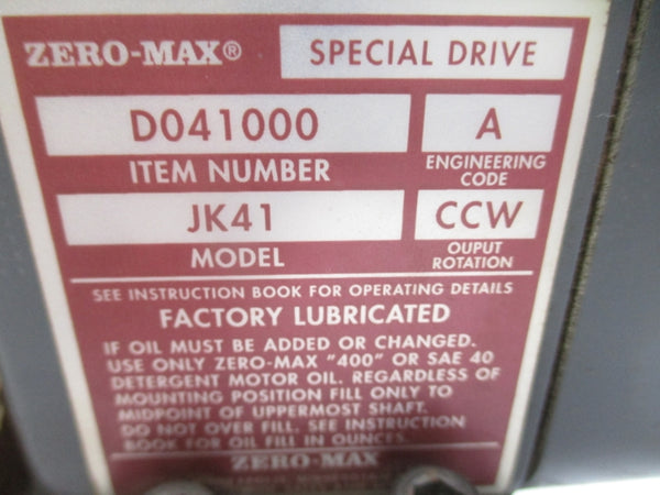 ZERO-MAX D041000 JK41 UNMP