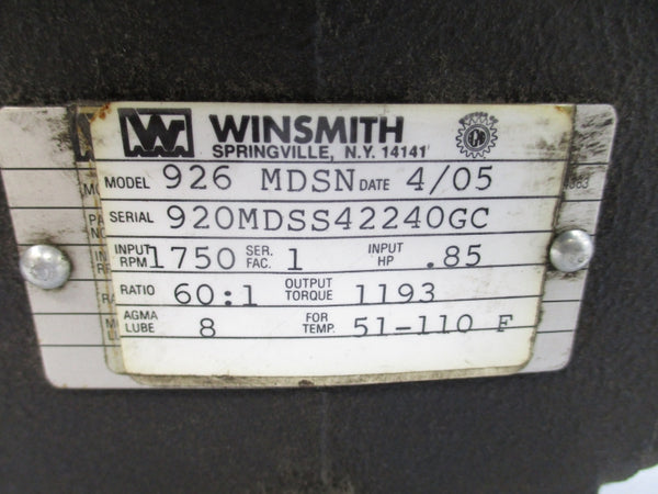 WINSMITH 926 MDSN UNMP