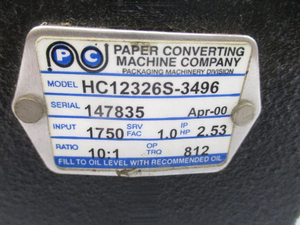 PAPER CONVERTING MACHINE HC12326S-3496 UNMP