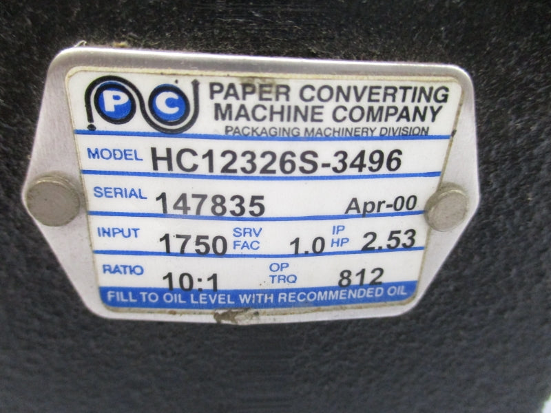 PAPER CONVERTING MACHINE HC12326S-3496 UNMP