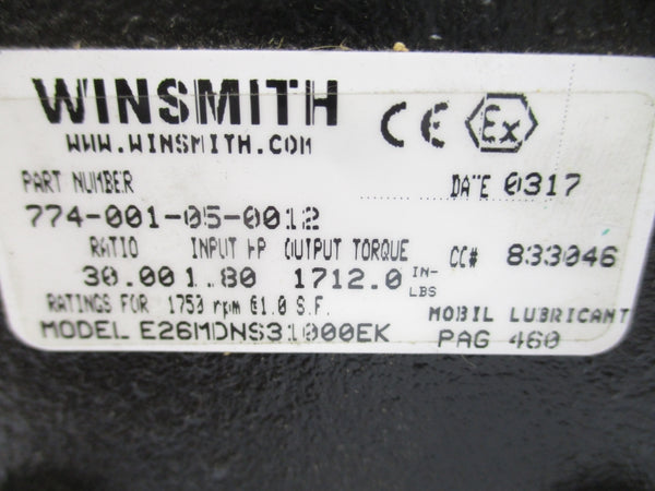 WINSMITH E26MDNS31000EK 774-001-05-0012 UNMP