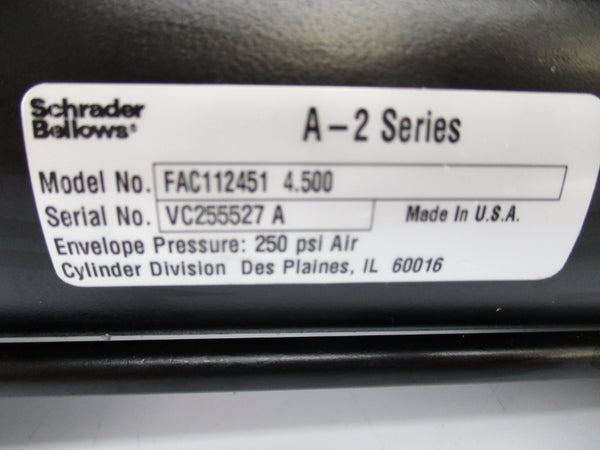 SCHRADER BELLOWS FAC112451 4.500 SER. A-2 250PSI NSNP