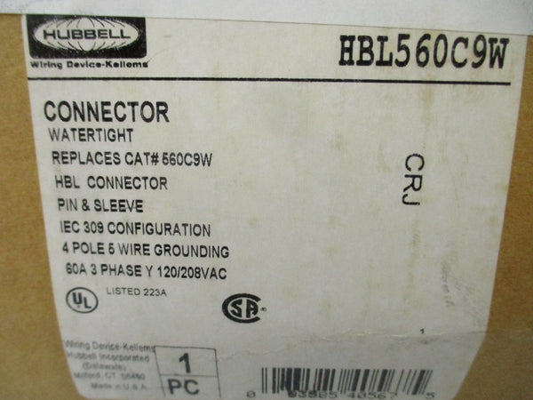 HUBBELL HBL560C9W 120/208VAC 60A NSMP