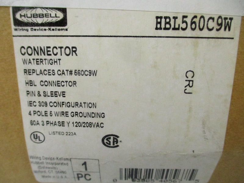 HUBBELL HBL560C9W 120/208VAC 60A NSMP