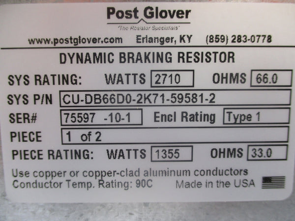 POST GLOVER CU-DB66D0-2K71-59581-2 NSNP