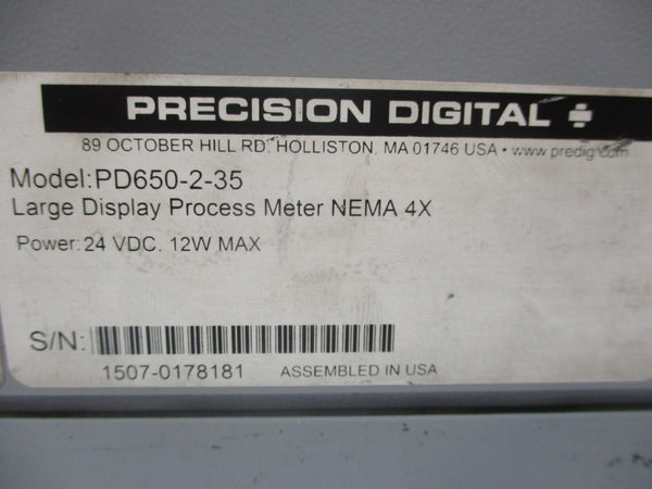 PRECISION DIGITAL PD650-2-35 24VDC UNMP