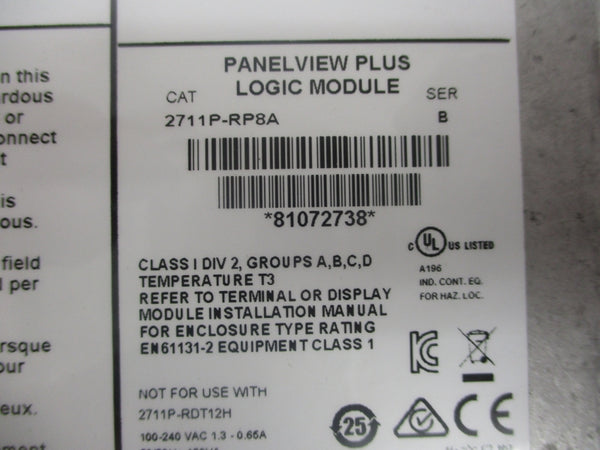 ALLEN BRADLEY 2711P-RDB10C SER. B NSNP