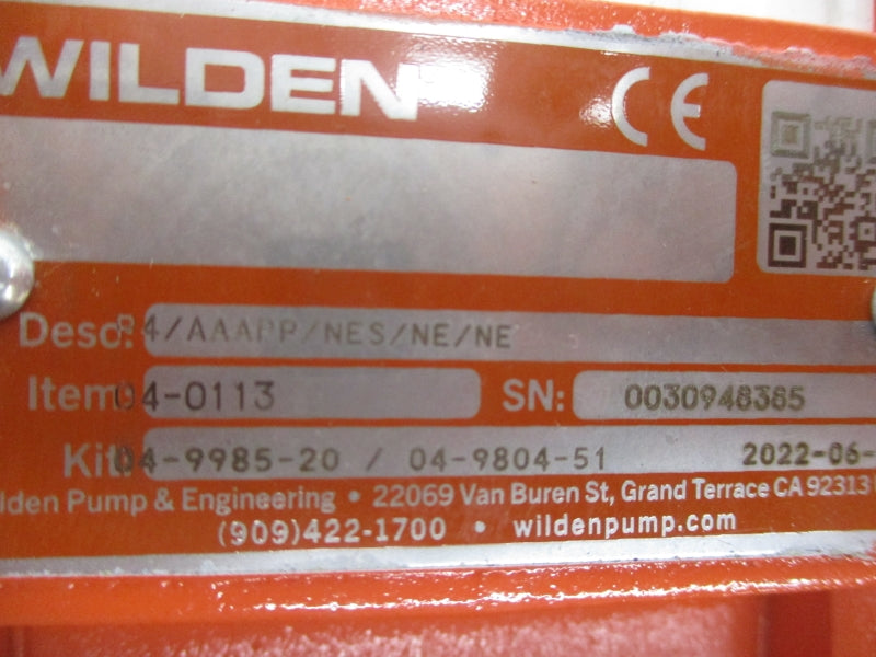 WILDEN 04-0113 04-5020-01 (AS PICTURED) NSNP