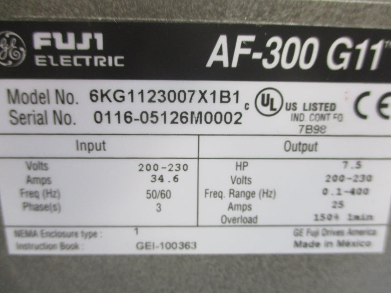 GENERAL ELECTRIC AF-300 G11 6KG1123007X1B1 200-230V 34.6A NSMP