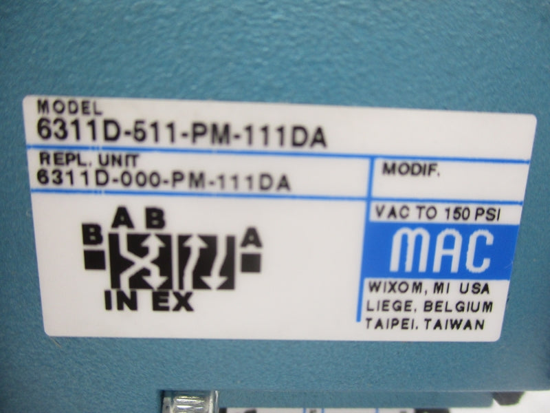 MAC 6311D-511-PM-111DA 110/120V 150PSI NSMP