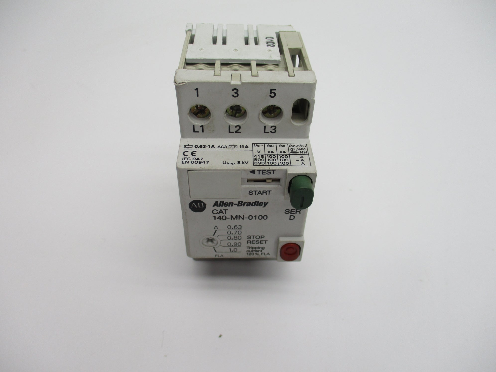 ALLEN BRADLEY 140-MN-0100 SER. D 0.63-1A 690V UNMP