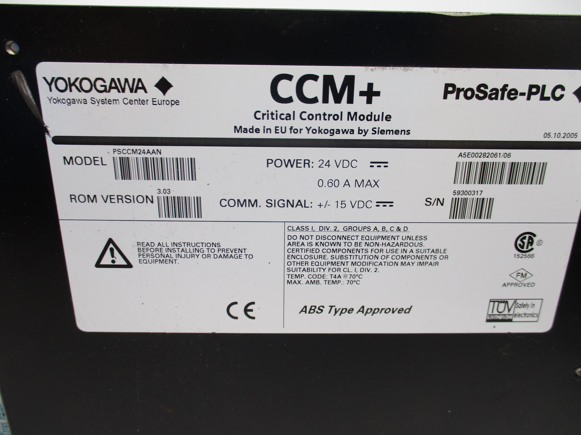 YOKOGAWA PSCCM24AAN UNMP
