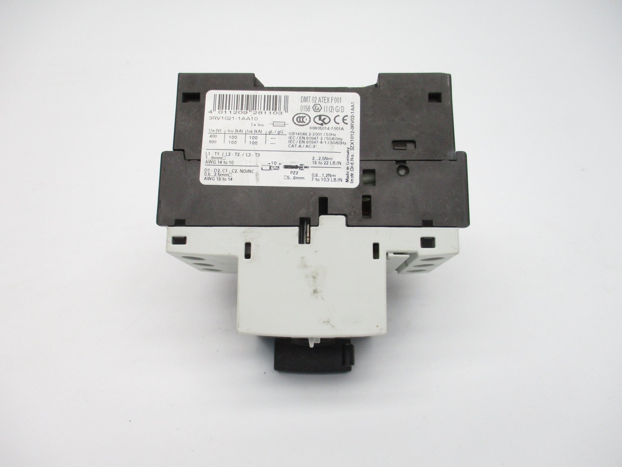 SIEMENS 3RV1021-1AA10 600V 1.1-1.6A NSNP