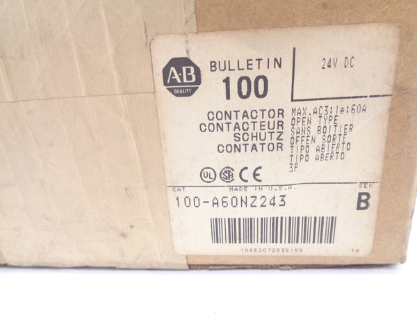 ALLEN BRADLEY 100-A60NZ243 SER. B 24VDC (BR/WH) NSMP