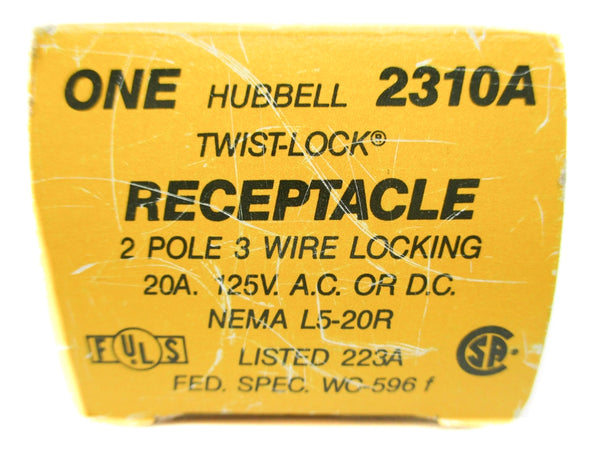 HUBBELL 2310A 125VAC 20A NSMP