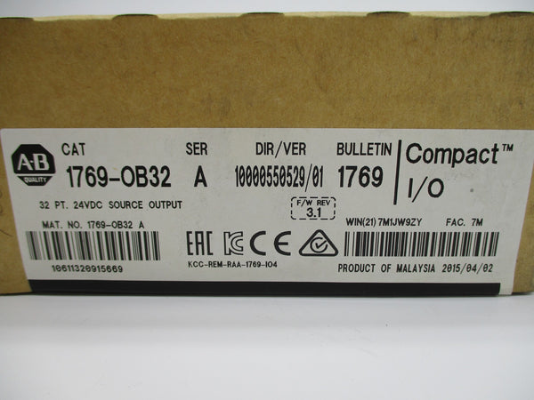 ALLEN BRADLEY 1769-OB32 SER. A F/W 3.1 DATE: 2015 NSFS