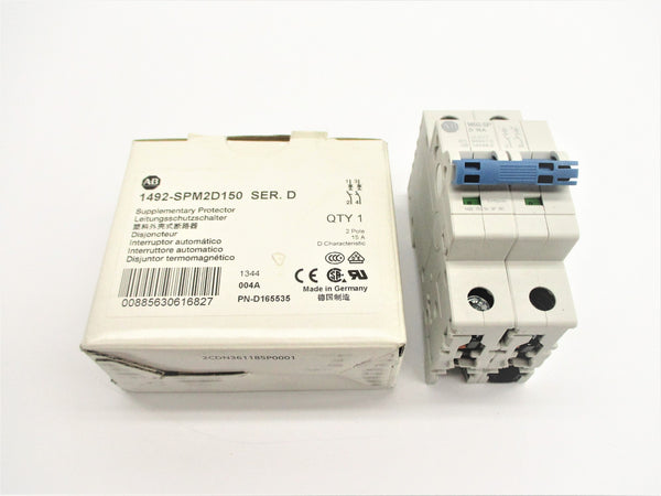ALLEN BRADLEY 1492-SPM2D150 SER. D 15A 440VAC NSMP
