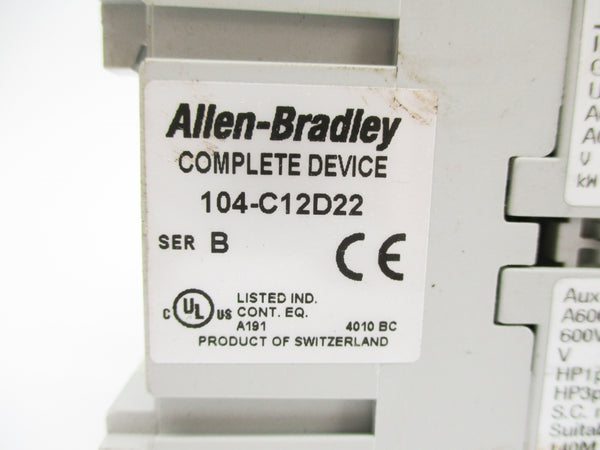ALLEN BRADLEY 104-C12D22 SER. B 110/120V NSNP