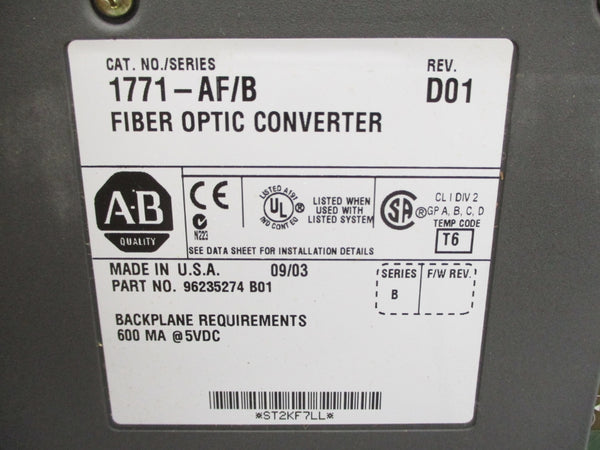 ALLEN BRADLEY 1771-AF SER. B 5VDC UNMP