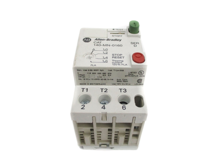 ALLEN BRADLEY 140-MN-0160 SER. D 690V 1-1.6A NSNP