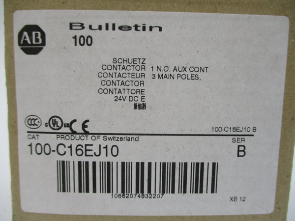 ALLEN BRADLEY 100-C16EJ10 SER. B 24VDC (BR/WH) NSMP