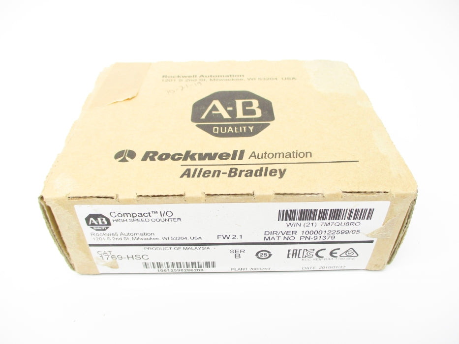 ALLEN BRADLEY 1769-HSC SER. B F/W 2.1 DATE: 2018 NSFS