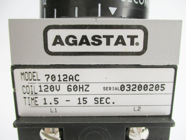 AGASTAT 7012AC 120V 1.5-15S NSNP