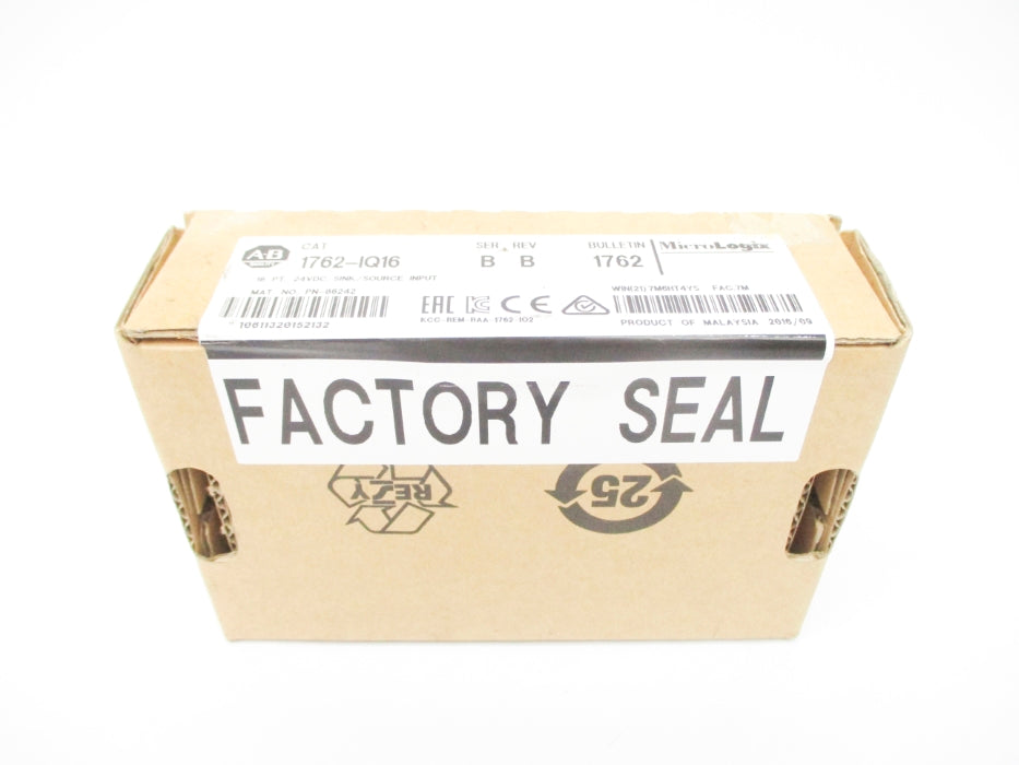 ALLEN BRADLEY 1762-IQ16 SER. B 24VDC DATE: 2016 REV. B NSFS